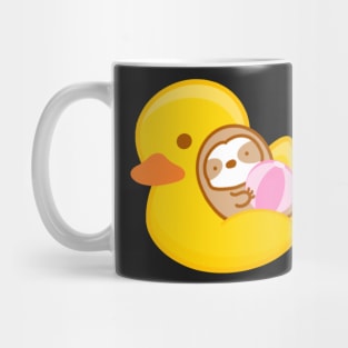 Cute Summer Rubber Duckie Float Sloth Mug